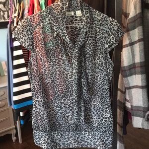 DKNY Sheer Animal Print blouse - medium